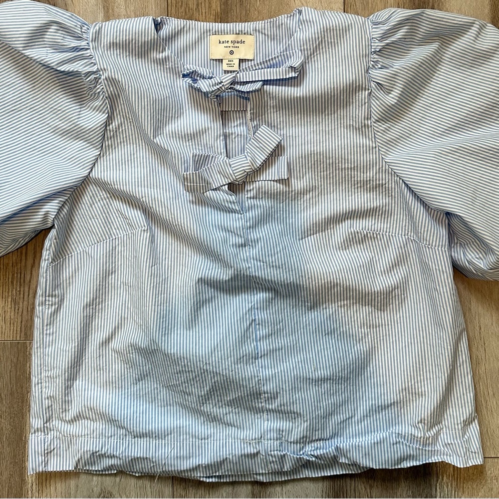 Kate Spade Blue Striped Top